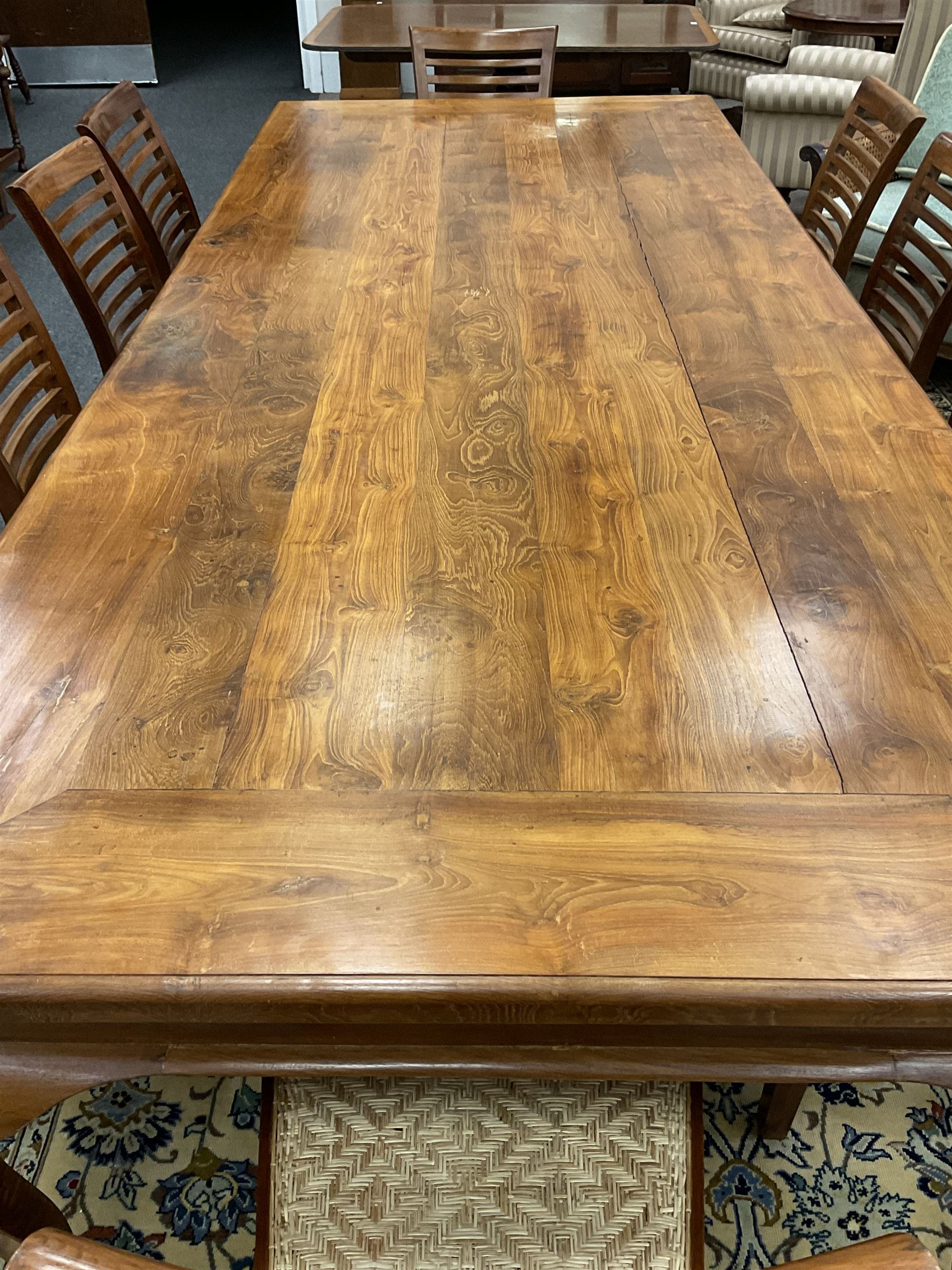 Large teak dining table - Image 5 of 6