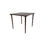 France & Son - mid-20th century teak square side table on circular tapering supports
