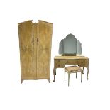 F Wrighton & Sons Ltd - French style painted serpentine dressing table