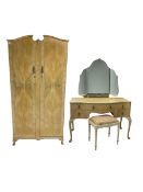 F Wrighton & Sons Ltd - French style painted serpentine dressing table