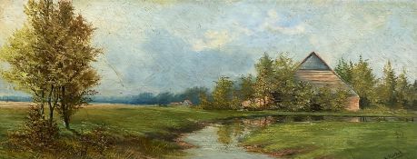 Kinder (Continental 19th/20th century): River Landscape