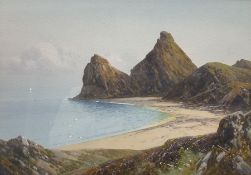 Frederick John Widgery (British 1861-1942): Coastal Bay Landscape