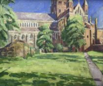 Pamela Chard (British 1926-2003): St Alban's Cathedral South Transept