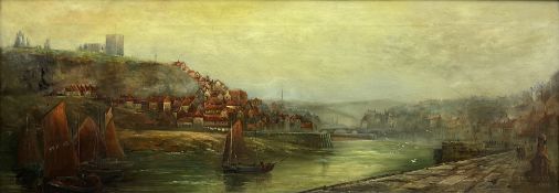 Grace Taylor (British 19th/20th century): Whitby Harbour at Dusk