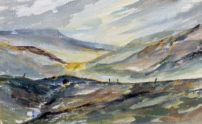 Pamela Barton (British Contemporary): 'Landscape Above Malham'