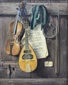 Walter Benoldi (Italian 1914-1985): Trompe L'�il Musical Instruments