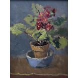 Rev CW Hopkins (British Early/Mid 20th century): Still Life of Flowers in a Pot