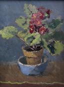 Rev CW Hopkins (British Early/Mid 20th century): Still Life of Flowers in a Pot