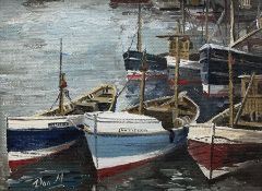 Don Micklethwaite (British 1936-): Scarborough Outer Harbour