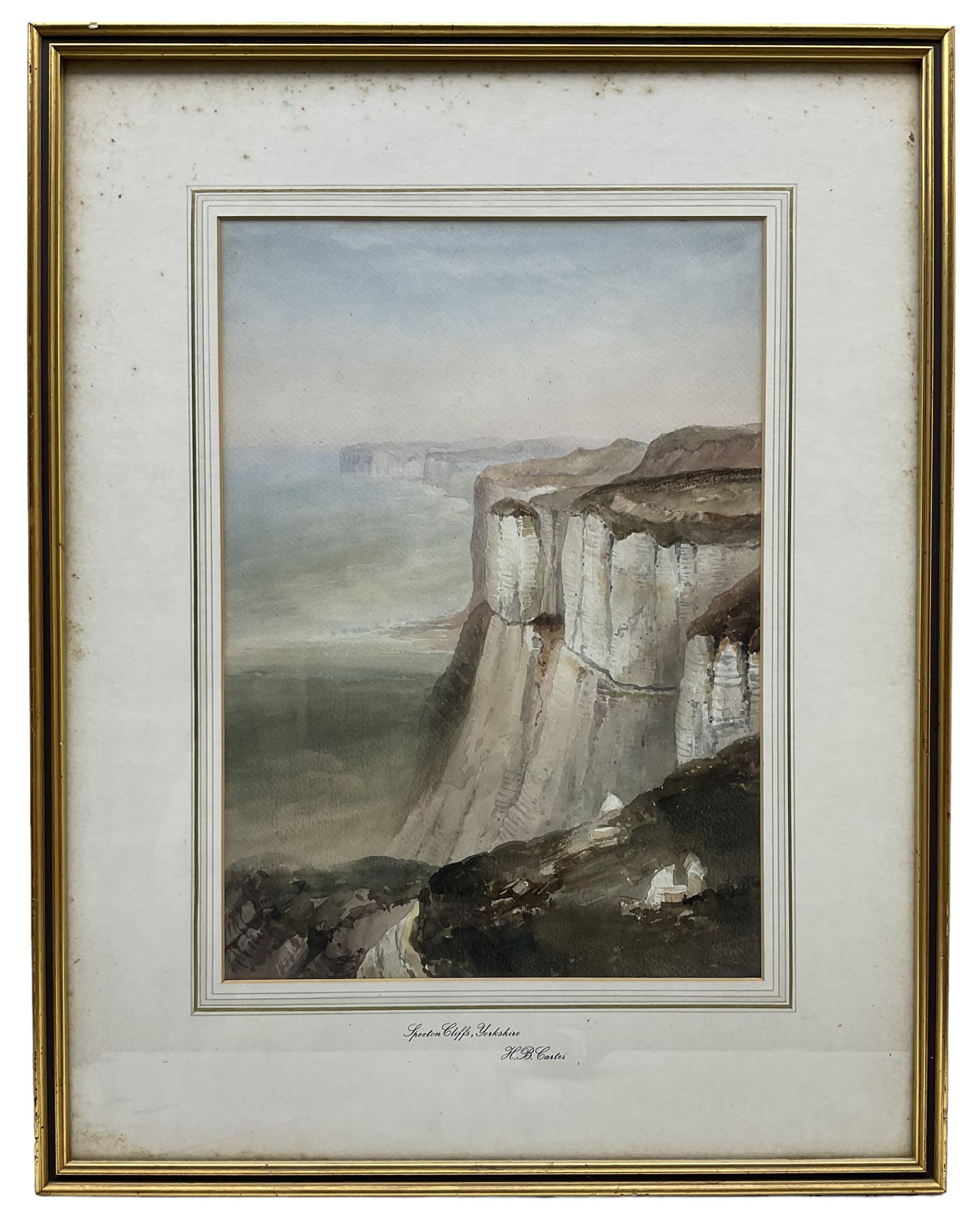 Henry Barlow Carter (British 1804-1868): 'Speeton Cliffs Yorkshire' - Image 2 of 2