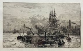 William Lionel Wyllie (British 1851-1931): 'Greenock Harbour'
