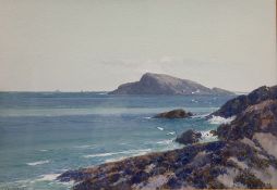 Frederick John Widgery (British 1861-1942): Coastal Scene with Calm Seas