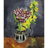Sonia Naviasky (British 20th/21st century): Still Life of Flowers in an Ornate Jug