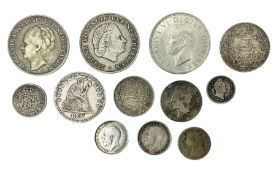 Twelve World coins