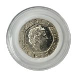Queen Elizabeth II undated twenty pence coin