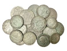 Approximately 235 grams of Great British pre-1947 silver coins