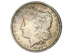 United States of America 1901 silver Morgan dollar coin
