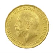 King George V 1918 gold full sovereign coin