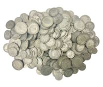 Approximately 1390 grams of Great British pre-1947 silver coins