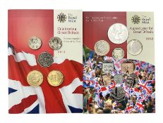 Two The Royal Mint United Kingdom 'Commemorative Coins of the Year' sets