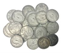 Approximately 195 grams of Greek 20 Drachmai silver coins