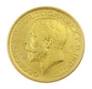 King George V 1911 gold full sovereign coin