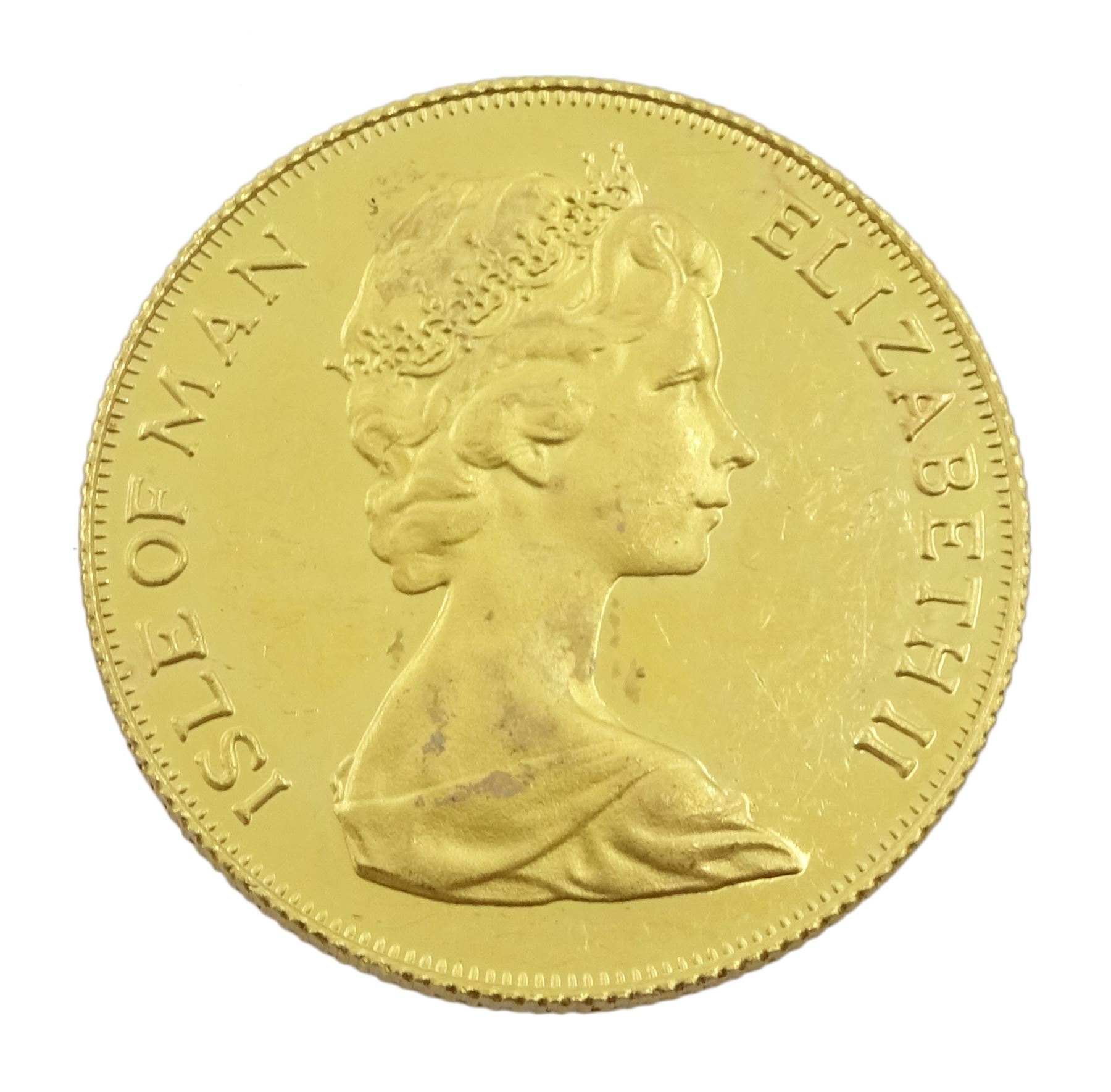 Queen Elizabeth II Isle of Man 1977 gold full sovereign coin