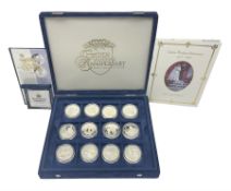 The Royal Mint Golden Wedding Anniversary silver proof coin collection
