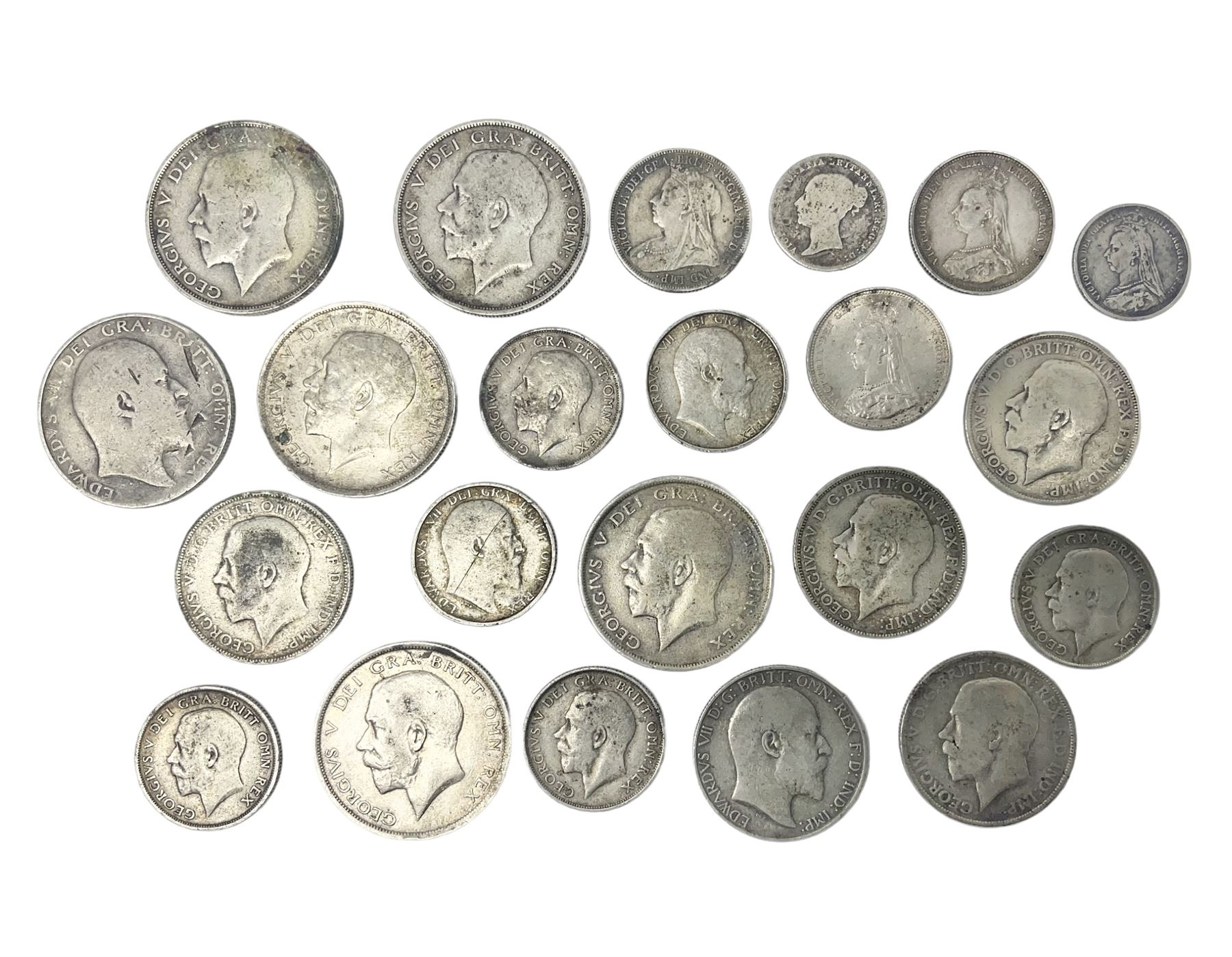 Approximately 195 grams of Great British pre-1920 silver coins