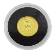 Queen Elizabeth II Australia 2003 fine gold 1/20 ounce 'Year of the Goat' coin from 'The Smallest Go