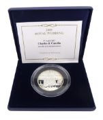 Charles and Camilla 2005 'Royal Wedding' fine silver commemorative medallion
