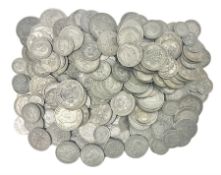 Approximately 1700 grams of Great British pre-1947 silver coins