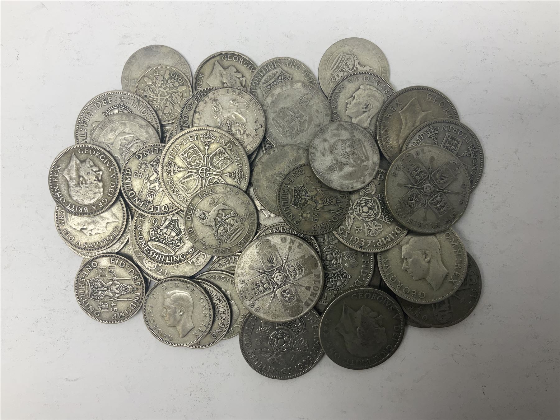 Approximately 400 grams of Great British pre-1947 silver coins - Image 2 of 3