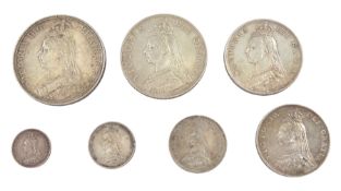 Seven Queen Victoria coins