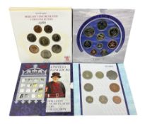 Three The Royal Mint United Kingdom brilliant uncirculated coin collections