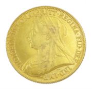 Queen Victoria 1893 gold double sovereign coin