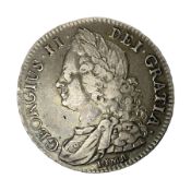 George II 1745 halfcrown coin