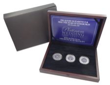 Queen Elizabeth II 2017 '20th November 1947 Platinum Wedding Anniversary' platinum three coin set