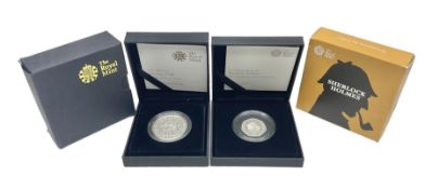 Two The Royal Mint United Kingdom silver proof coins