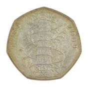 Queen Elizabeth II United Kingdom 2009 Kew Gardens fifty pence coin