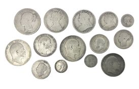 Approximately 110 grams of Great British pre-1920 silver coins