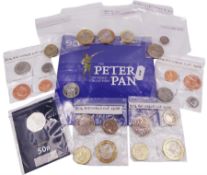 Queen Elizabeth II mostly commemorative coinage including Isle of Man 2019 'The Peter Pan fifty penc