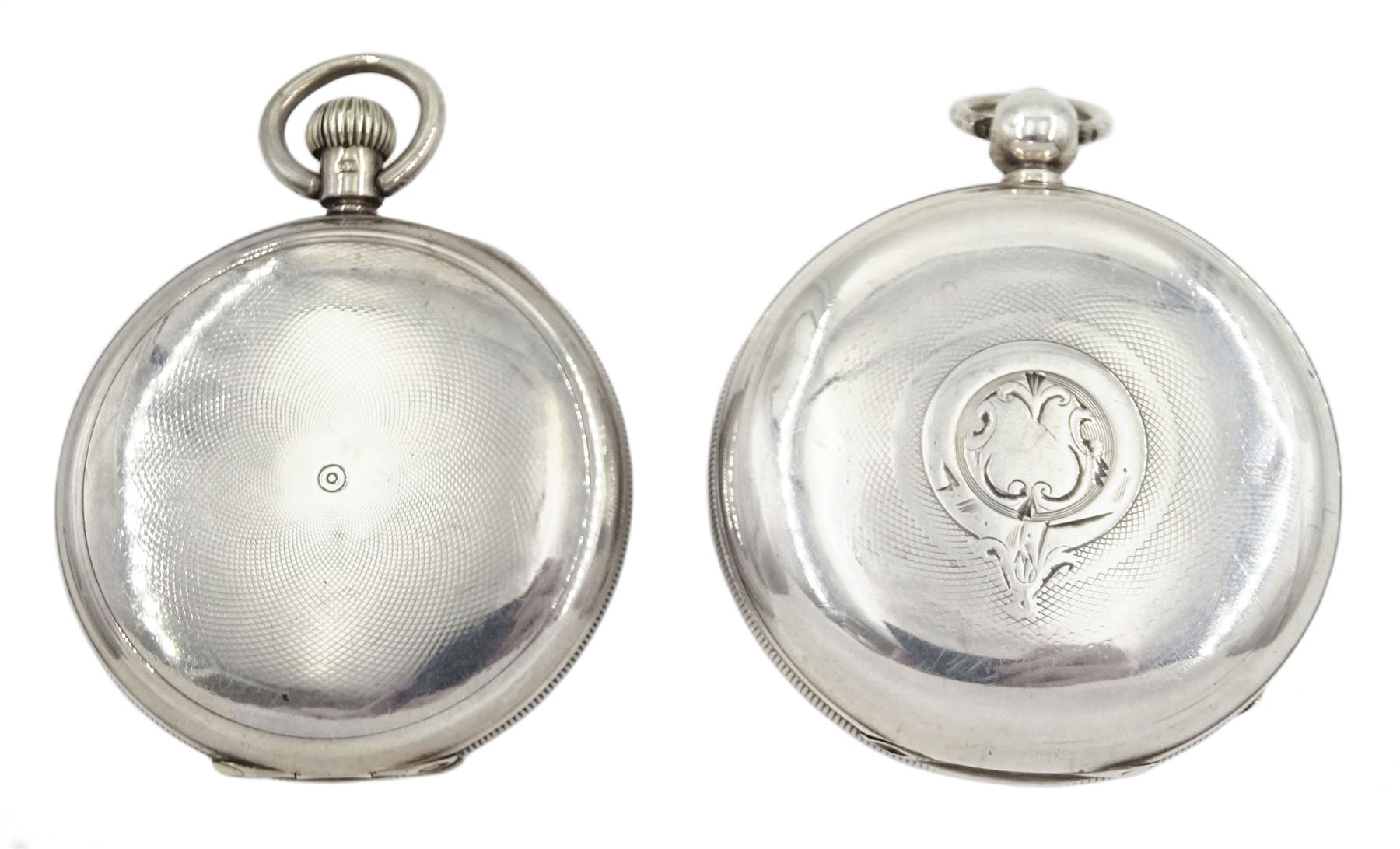 Silver full hunter keyless lever pocket watch by American Watch Co - Image 2 of 3