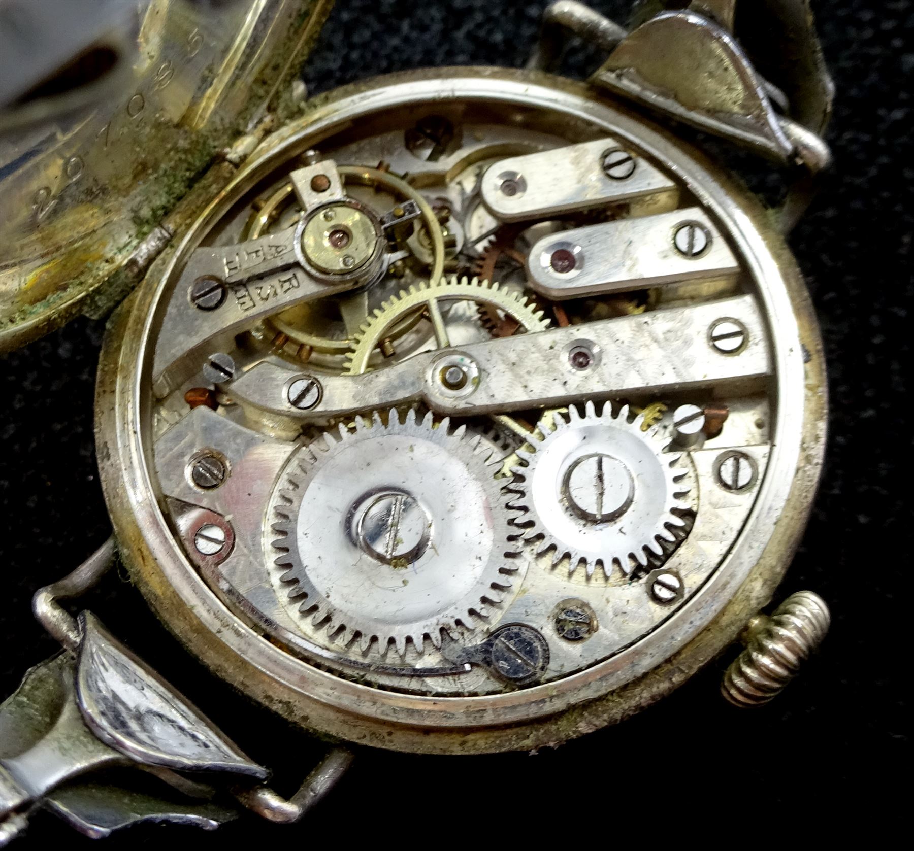 Edwardian silver fusee lever pocket watch by Bravingtons - Image 3 of 3