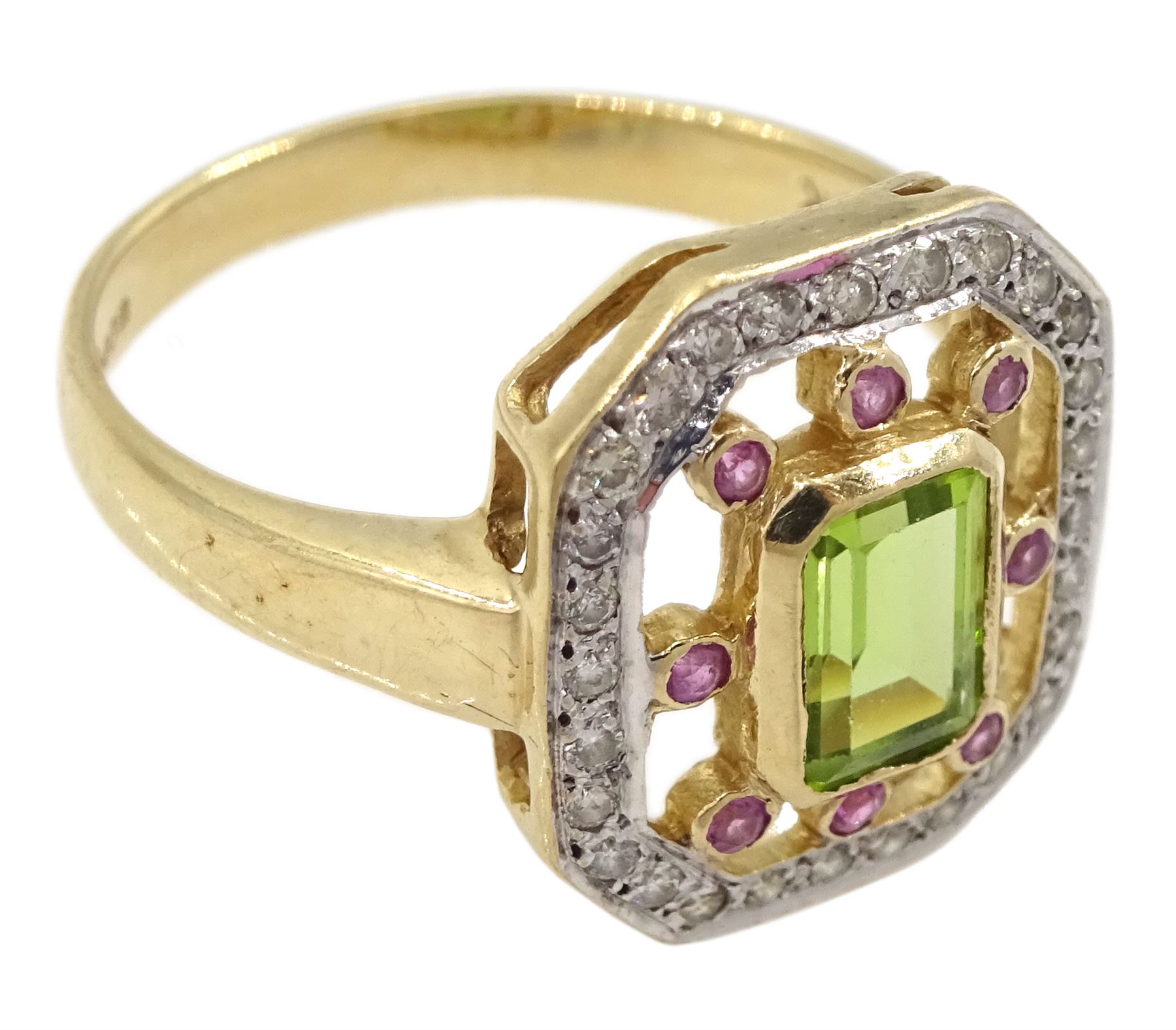 9ct gold peridot - Image 3 of 4