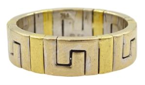 18ct gold Greek key design ring