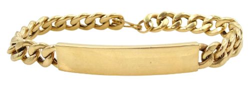 14ct gold identity bracelet