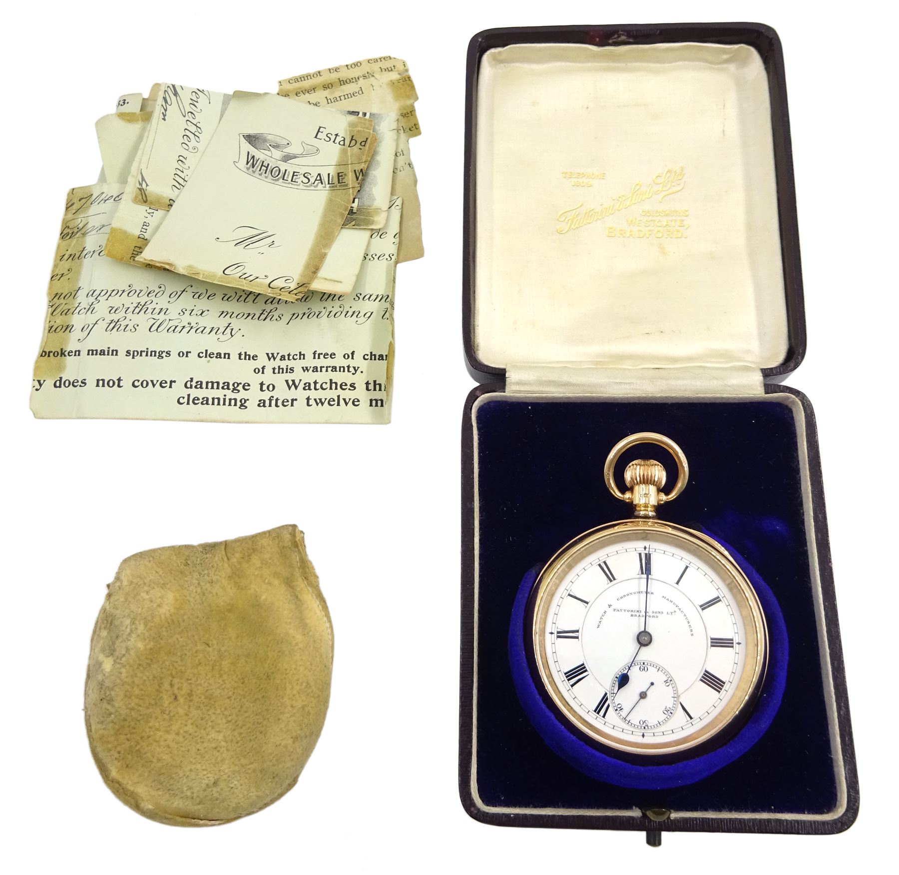 Early 20th century 9ct gold open face keyless lever pocket watch by American Watch Company - Image 2 of 5