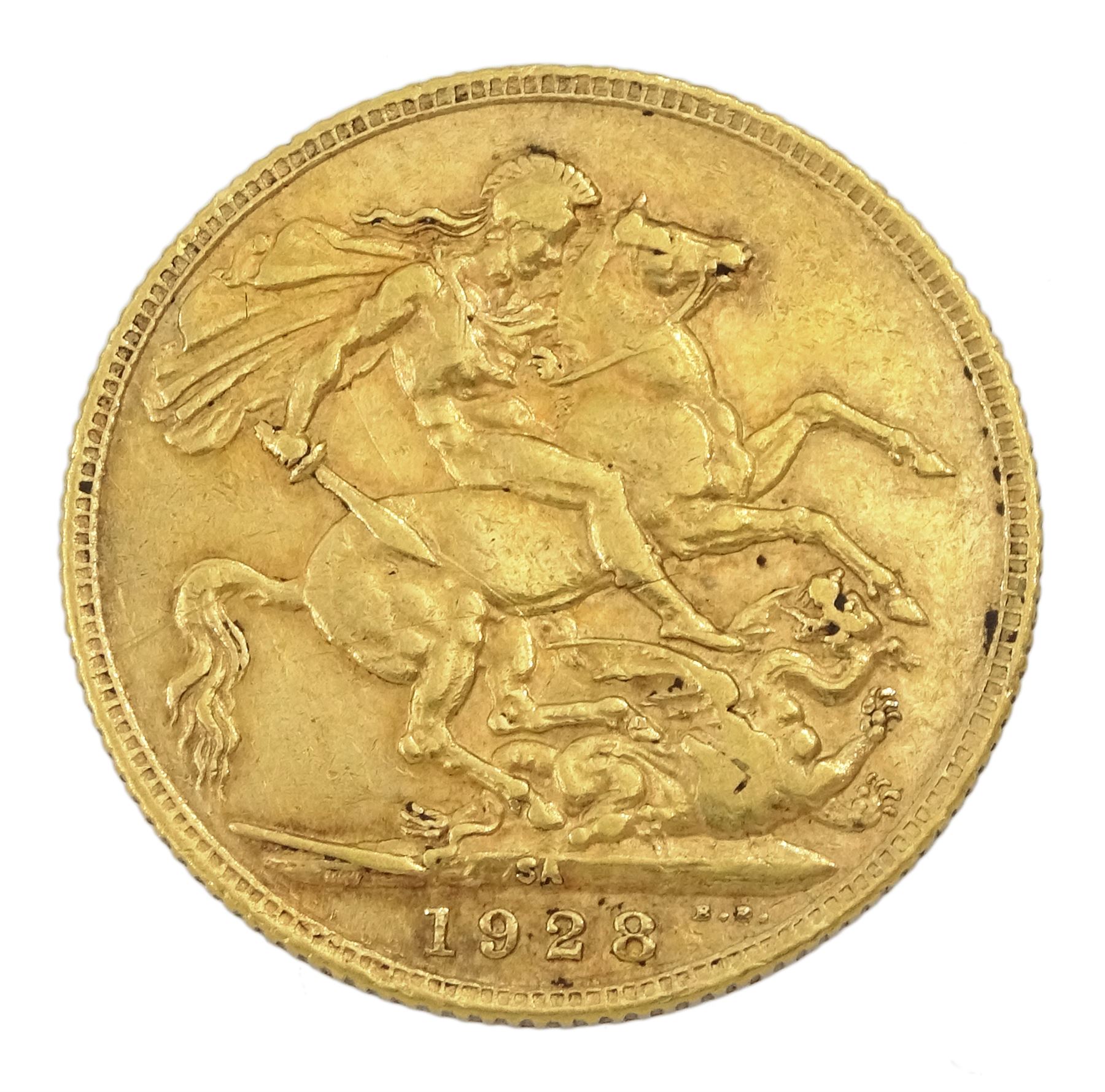 King George V 1928 gold full sovereign coin - Image 2 of 2