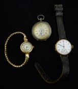 Early 20th century 9ct gold gentleman's manual wind wristwatch